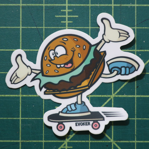 evoker hamburger sticker