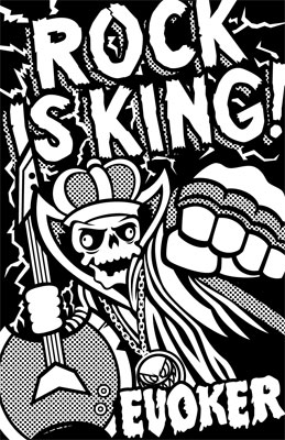 rock is king evoker sticker